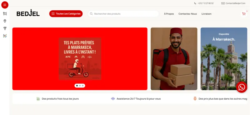 Capture d'écran du site bedjel.com