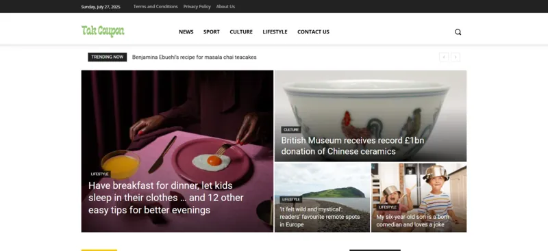 Capture d'écran du site couponreva.com