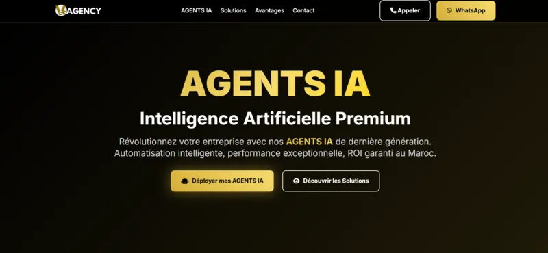 Capture d'écran du site ia-agent.ma