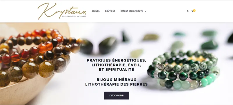Capture d'écran du site Krystaux
