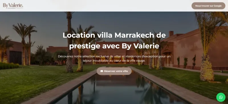 Capture d'écran du site locationvillamarrakech-byvalerie.com