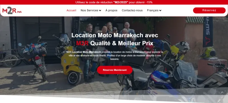 Capture d'écran du site m2r.ma