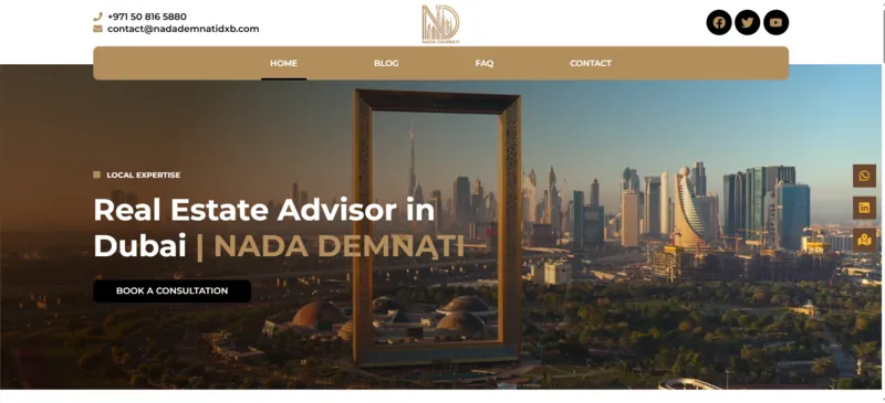 Capture d'écran du site nadademnatidxb.com