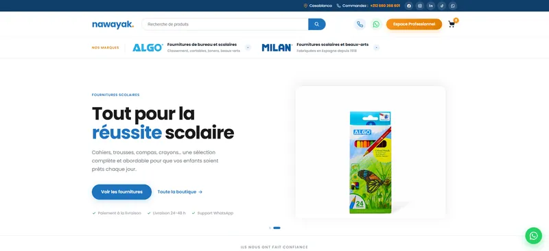 Capture d'écran du site nawayak.com