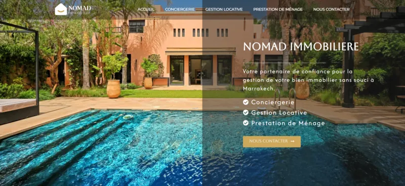 Capture d'écran du site nomadimmobiliere.com