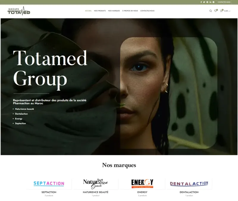 Capture d'écran du site totamed-group.com